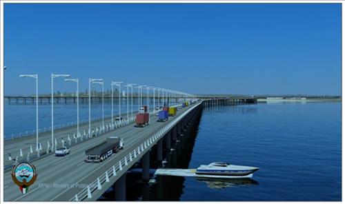 GS건설이 쿠웨이트에서 수주한 도하교량 조감도