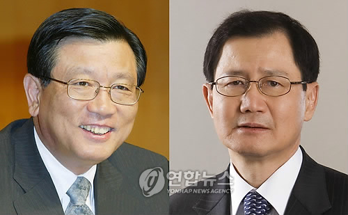 박삼구(왼쪽) 금호아시아나그룹 회장과 박찬구 금호석유화학 회장