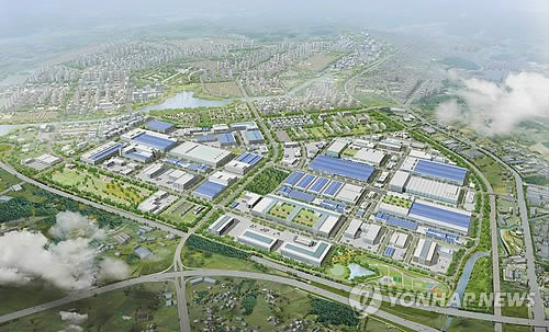 평택의 고덕국제화계획지구 산업단지 조감도