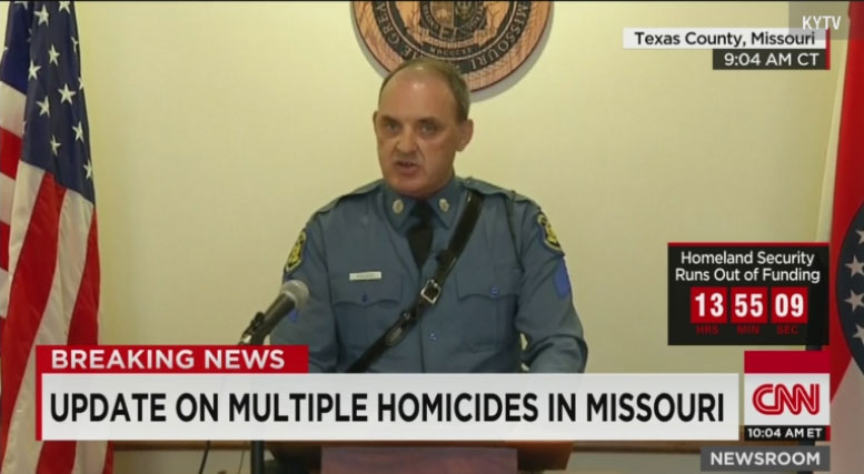 미주리서 총격 사건 발생... 범인 포함 8명 사망·1명 부상