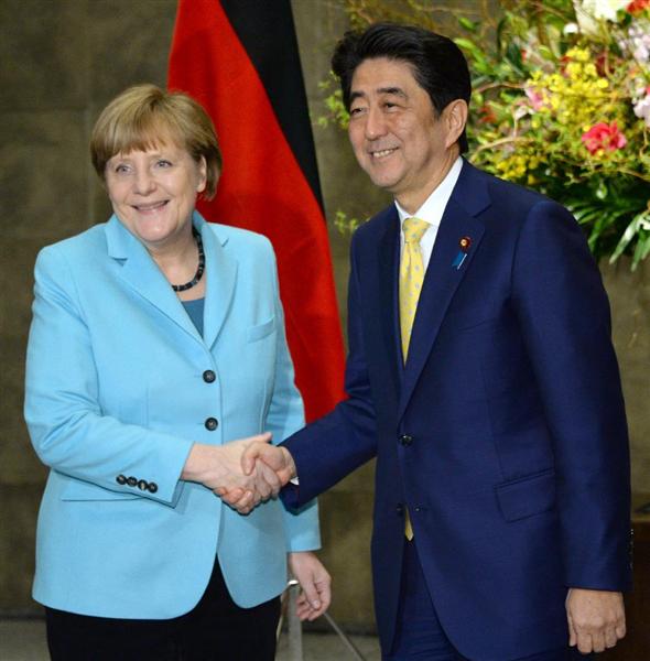 메르켈총리와 아베총리