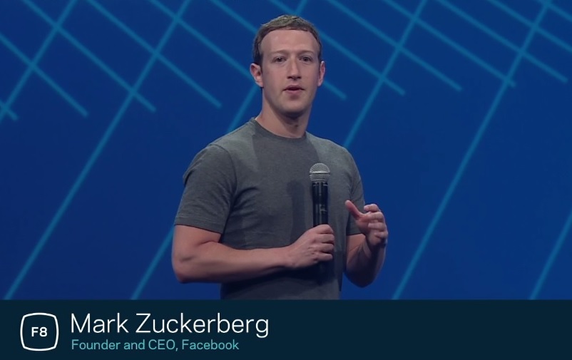 F8 2015에서 마크 주커버그