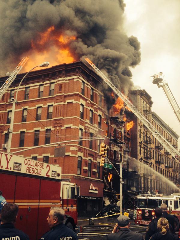 뉴욕 맨해튼에서 화재 발생