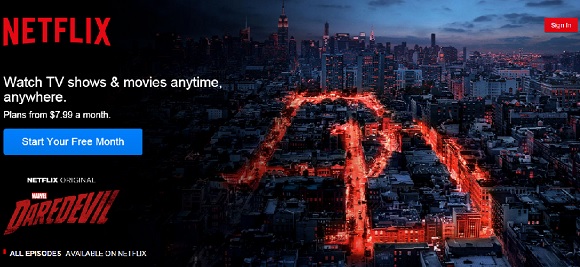 넷플릭스 홈페이지