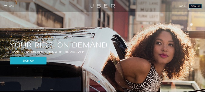우버 홈페이지