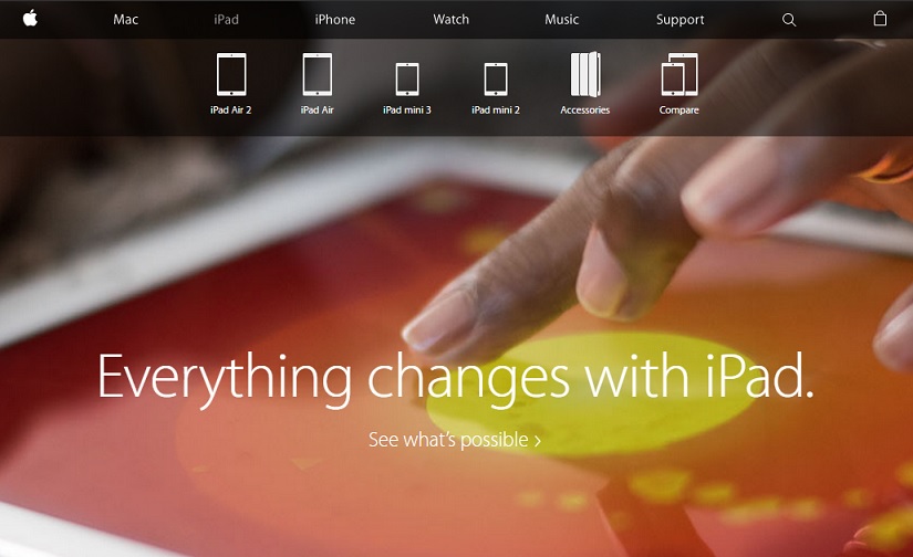 애플 아이패드 홈페이지