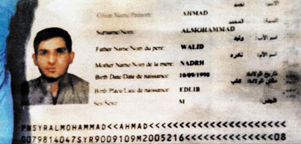 파리 테러범의 위조 여권