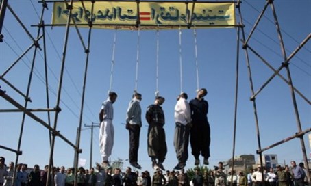 이란에서의 사형 집행 장면