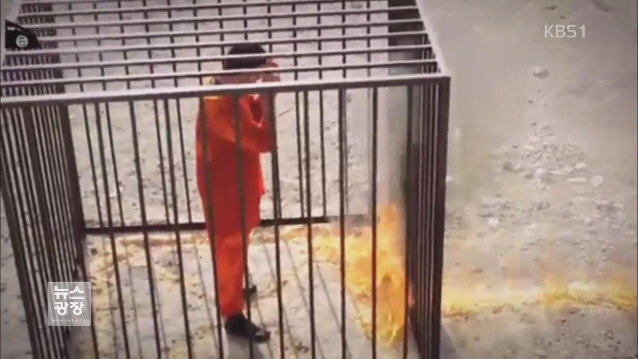 IS의 요르단 조종사 화형 장면