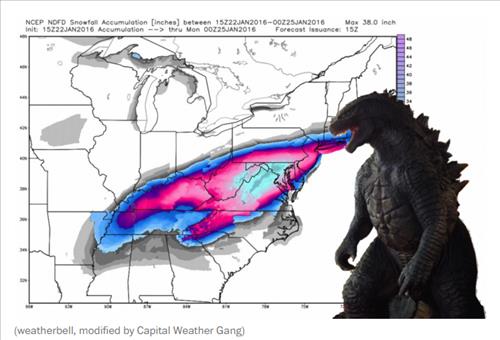 워싱턴포스트가 표현한 '스노질라'