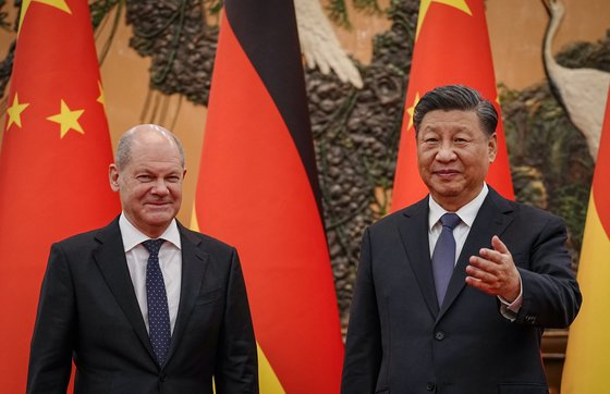 숄츠 독일총리 중국 시진핑주석과 정상회담