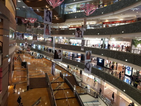중국 상하이에 있는 한 쇼핑몰