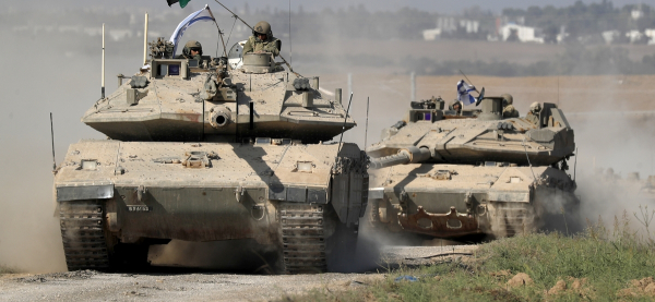 가자지구에 진입한 이스라엘 탱크