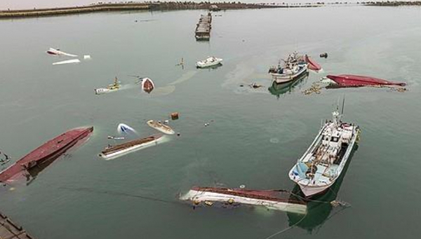 일본 노토강진 이후 스즈시 항구 모습