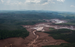 2015년 발생한 브라질 마리아나시 광산 댐 붕괴 현장