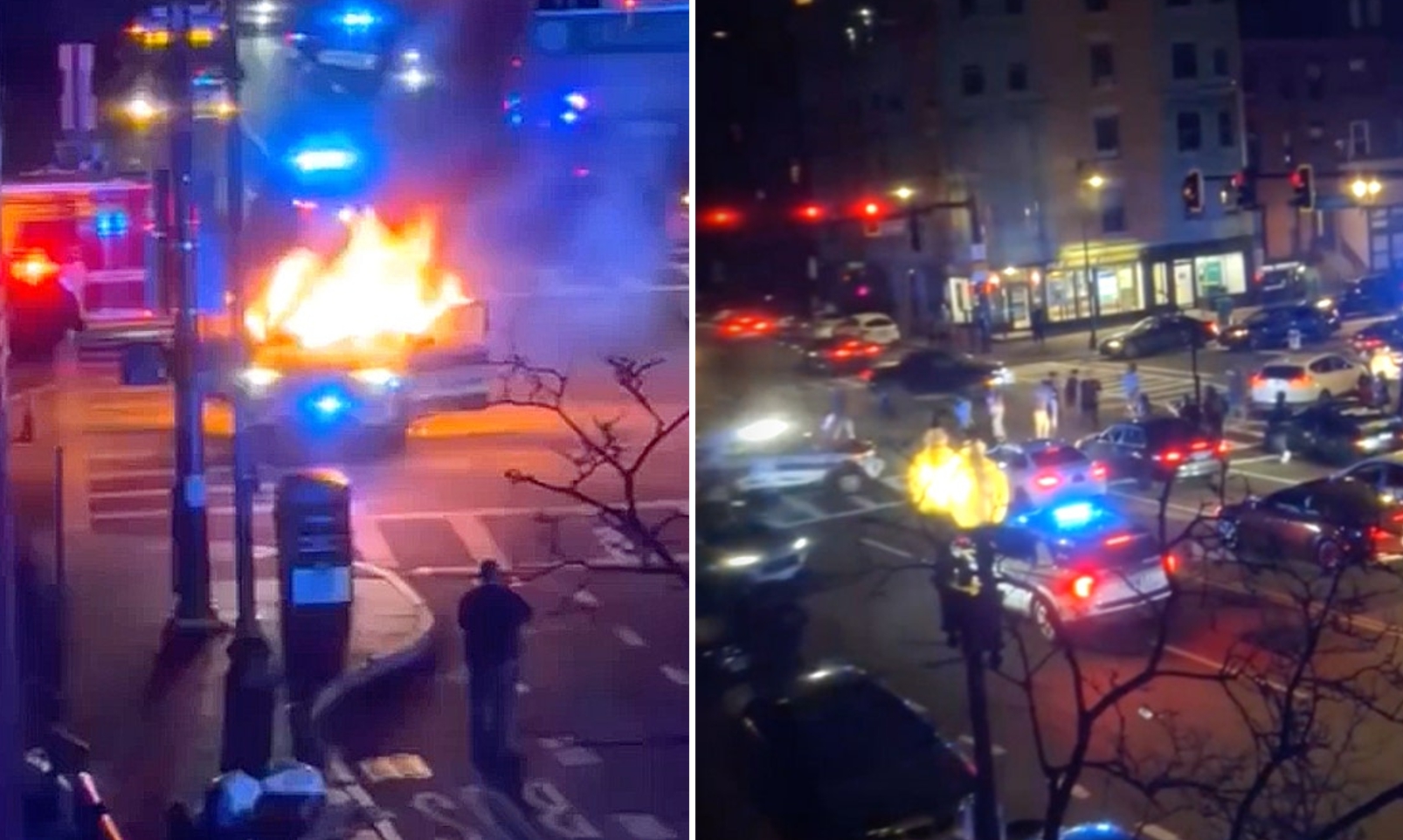 보스턴 경찰차 방화시위