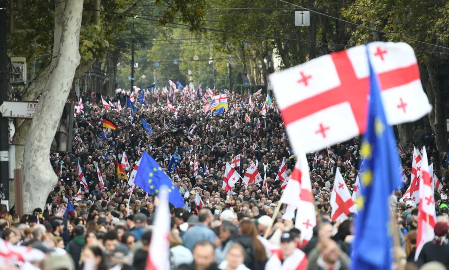 조지아 시위현장