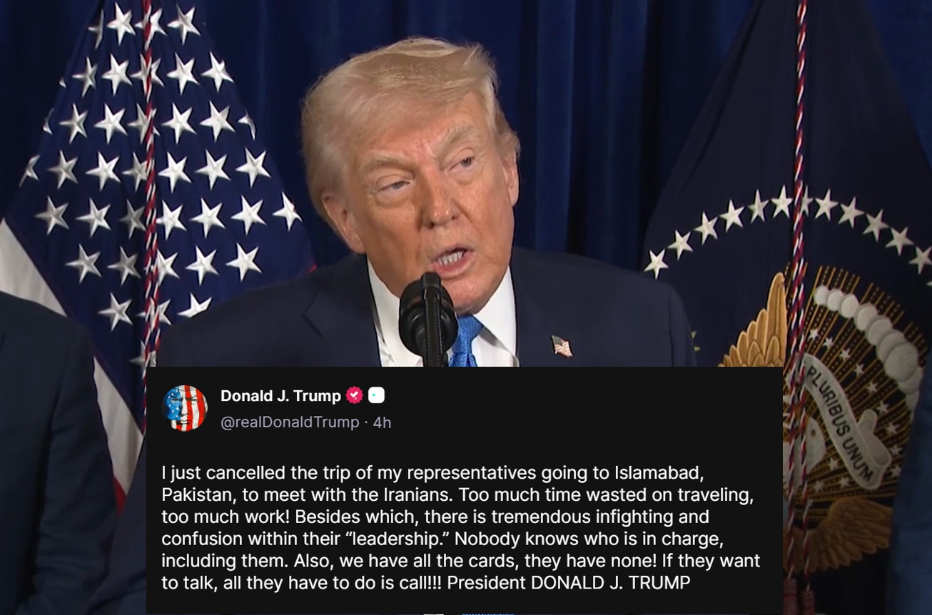 트럼프, 이란 협상단 출국 취소